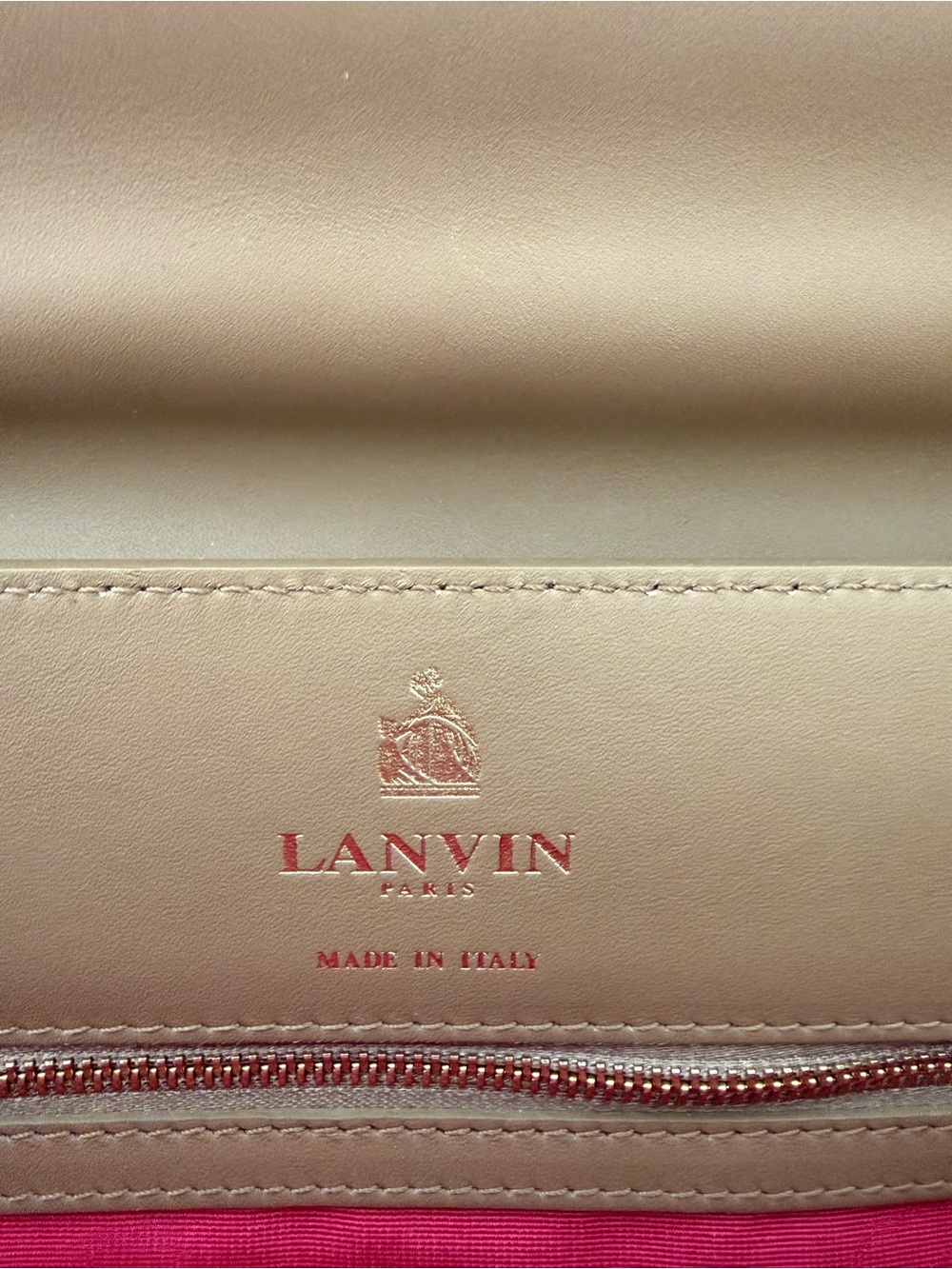 Lanvin Pink and Tan Shoulder Crossbody with Gold Hardware - Picture 7 of 10